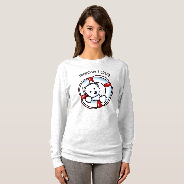 KiniArt Westie Räddning T Shirt (Hel framsida)