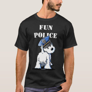 KiniArt Westie ROLIGT POLICE T Shirt