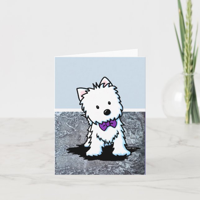 KiniArt Westie slips Inbjudan (Framsida)