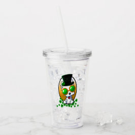 KiniArt Westie St. Paddy's Acrylic Tumbler Take Away Mugg