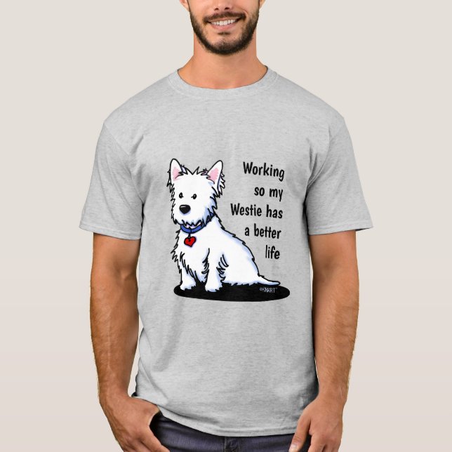 KiniArt Westie T Shirt (Framsida)