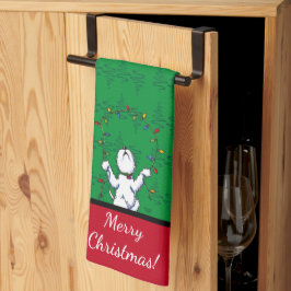 KiniArt Westie Terrier-jul Kökshandduk