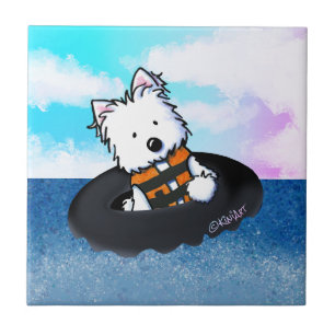 KiniArt Westie Terrier Kakelplatta