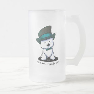 KiniArt Westie Terrier St. Paddy's Frostat Ölglas
