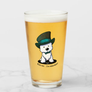 KiniArt Westie Terrier St. Paddy's Glaskopp