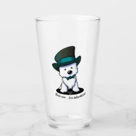 KiniArt Westie Terrier St. Paddy's Glaskopp