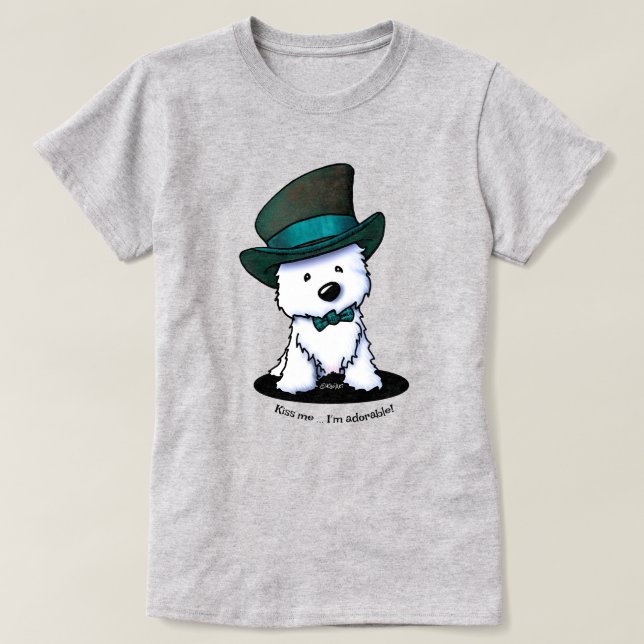 KiniArt Westie Terrier St. Paddy's T-Shirt (Design framsida)