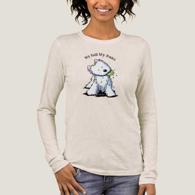 KiniArt Westie Terrier T Shirt (Framsida)