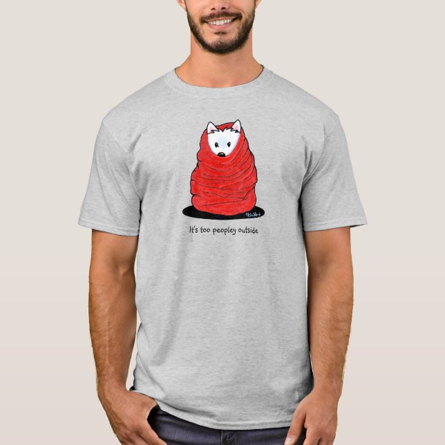 KiniArt Westie Terrier T-Shirt (Framsida)
