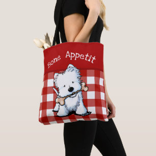 KiniArt Westie Terrier Tote Tygkasse