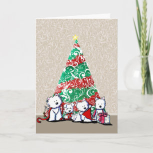 KiniArt Westie Terriers julkort Kort