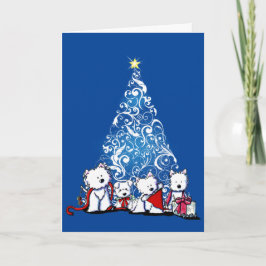 KiniArt Westie Terriers julkort Kort