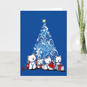 KiniArt Westie Terriers julkort Kort