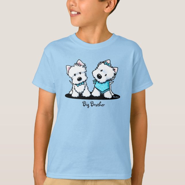 KiniArt Westie Terriers T-Shirt (Framsida)