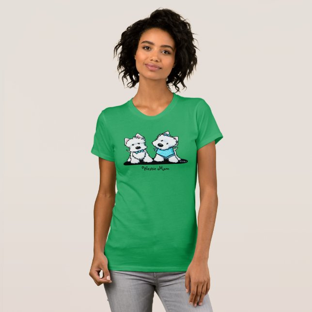 KiniArt Westie Terriers T-Shirt (Hel framsida)