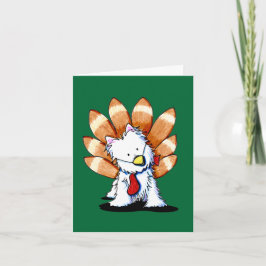 KiniArt Westie-Thanksgiving Helgkort
