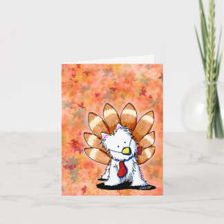 KiniArt Westie-Thanksgiving Helgkort