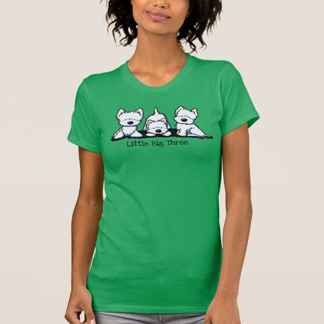 KiniArt Westie Trio T-Shirt (Framsida)