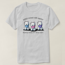 KiniArt Westie Trio T-Shirt för hundälskare