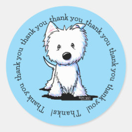 KiniArt Westie TY Stickers Runt Klistermärke