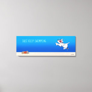 KiniArt Westie White Terrier Ocean Canvastryck