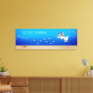 KiniArt Westie White Terrier Ocean Canvastryck