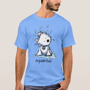 KiniArt Westie Zodiac Aquarius T-Shirt