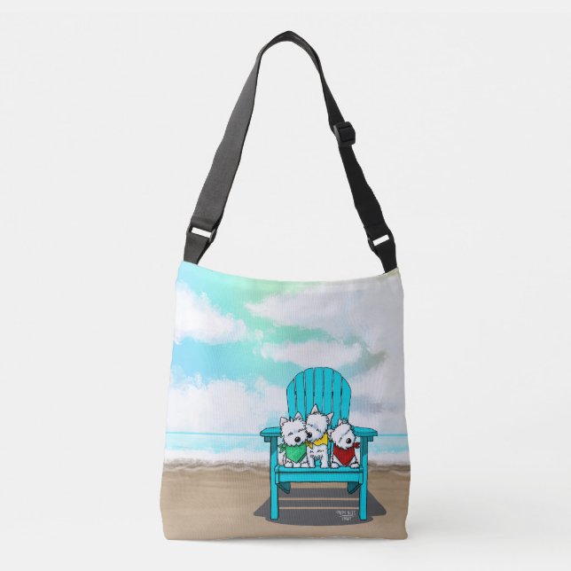 KiniArt Westies Beach Bag Axelväska (Framsida)