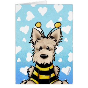KiniArt Wheaten Scottie Hund Bee Hälsningskort