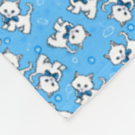 KiniArt White Kittens Fleecefilt