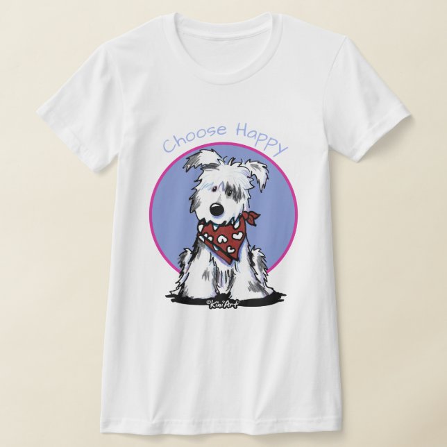 KiniArt Widget-Hund T Shirt (Laydown)