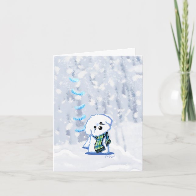 KiniArt Winter-anteckningskort Tack Kort (Framsida)