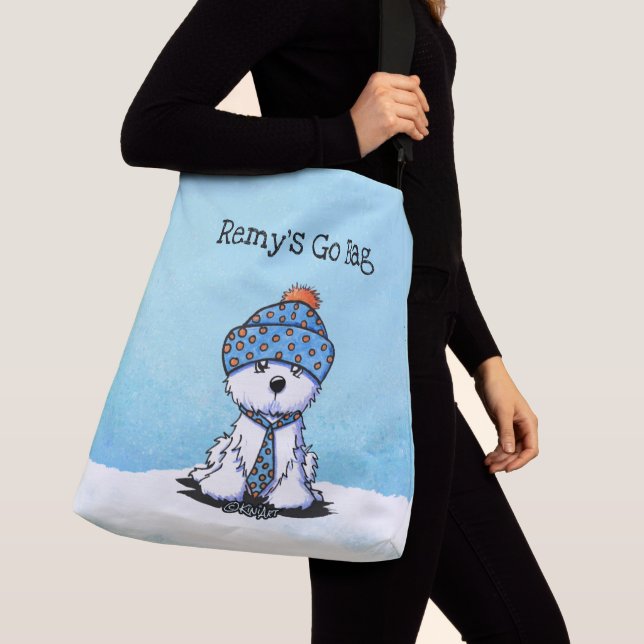 KiniArt Winter Maltipoo Axelväska (Närbild)