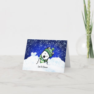 KiniArt Winter Westie Note-kort Tack Kort
