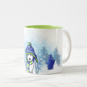 KiniArt Winter Westie Två-Tonad Mugg