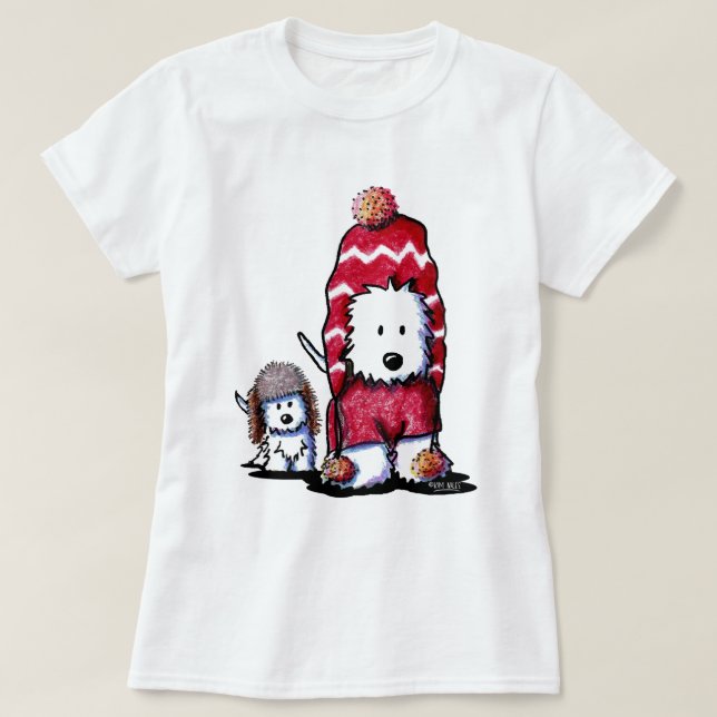 KiniArt Winter Westies T-Shirt (Design framsida)