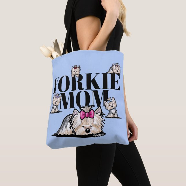 KiniArt Yorkie Mamma Tygkasse (Närbild)