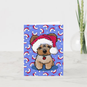 KiniArt Yorkie Terrier-Hund julkort Helgkort