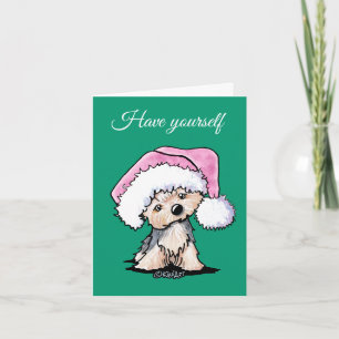KiniArt Yorkie Terrier-Hund julkort Helgkort