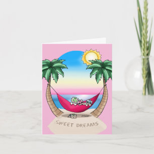 KiniArt Yorkies Tropical Dream Anteckningskort