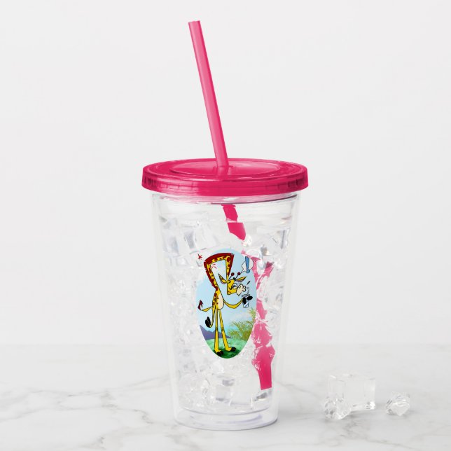 KINK IN MY DRINK GIRAFFE by Jeff Willis Art Take Away Mugg (Framsida Ice)