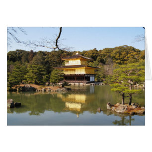 Kinkaku-ji 金 閣寺 Golden Pavilion-kortet Hälsningskort