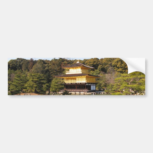 Kinkaku-ji 金 閣 Golden Pavilions 寺 Bildekal (Framsidan)