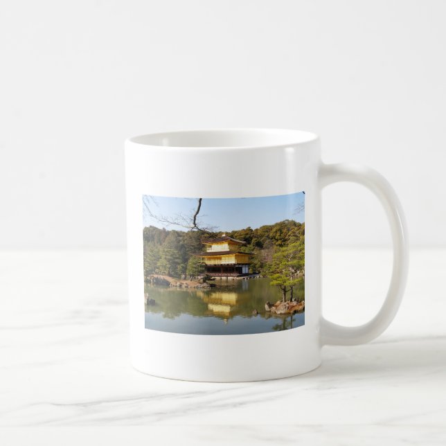 Kinkaku-ji 金 閣 Golden Pavilions 寺 Kaffemugg (Höger)