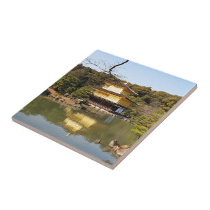 Kinkaku-ji 金 閣 Golden Pavilions 寺 Kakelplatta