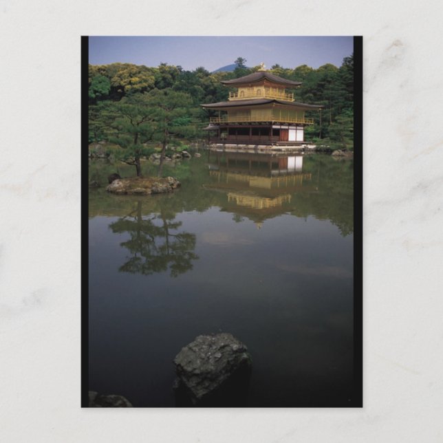 Kinkaku-ji buddhistiska templet vykort (Framsida)