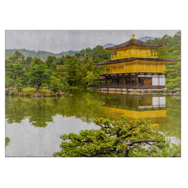Kinkaku-ji eller Golden Pavilion och Pond, Kyoto (Framsidan)