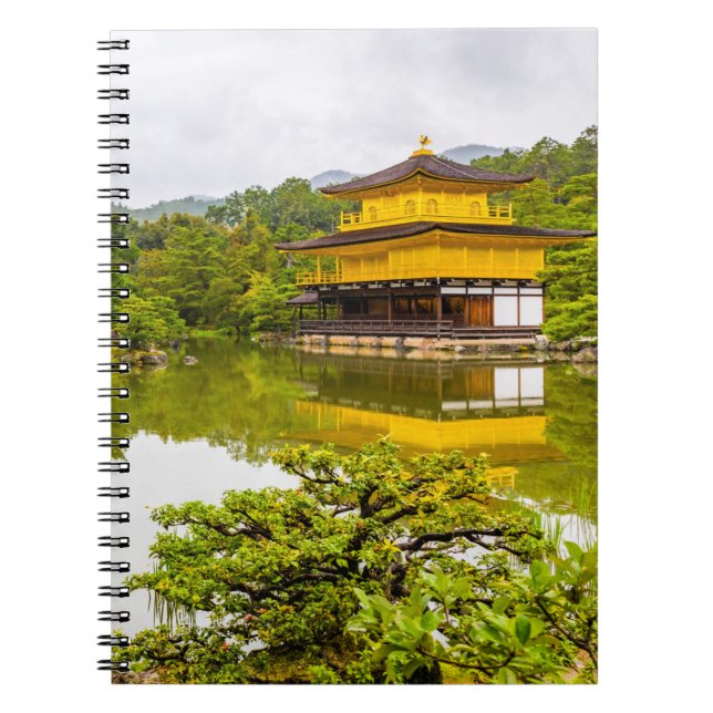 Kinkaku-ji eller Golden Pavilion och Pond, Kyoto Anteckningsbok (Framsidan)