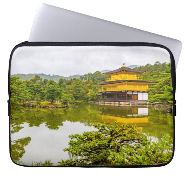 Kinkaku-ji eller Golden Pavilion och Pond, Kyoto Laptop Fodral (Framsidan)