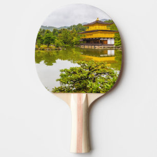 Kinkaku-ji eller Golden Pavilion och pond, Kyoto-p Pingisracket